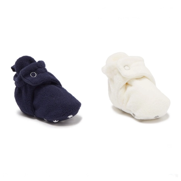 RO AND ME BY ROBEEZ Cozy Caleb Crib Baby Sneaker Bootie Navy + Ivory 12-18 Month - Picture 4 of 13